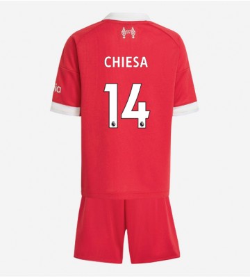 Liverpool Federico Chiesa #14 Hjemmebanetrøje Børn 2025-26 Kortærmet (+ Korte bukser)